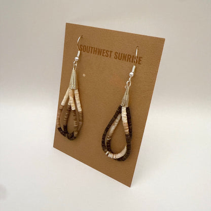 Two Strand Shell Heishi Earrings C
