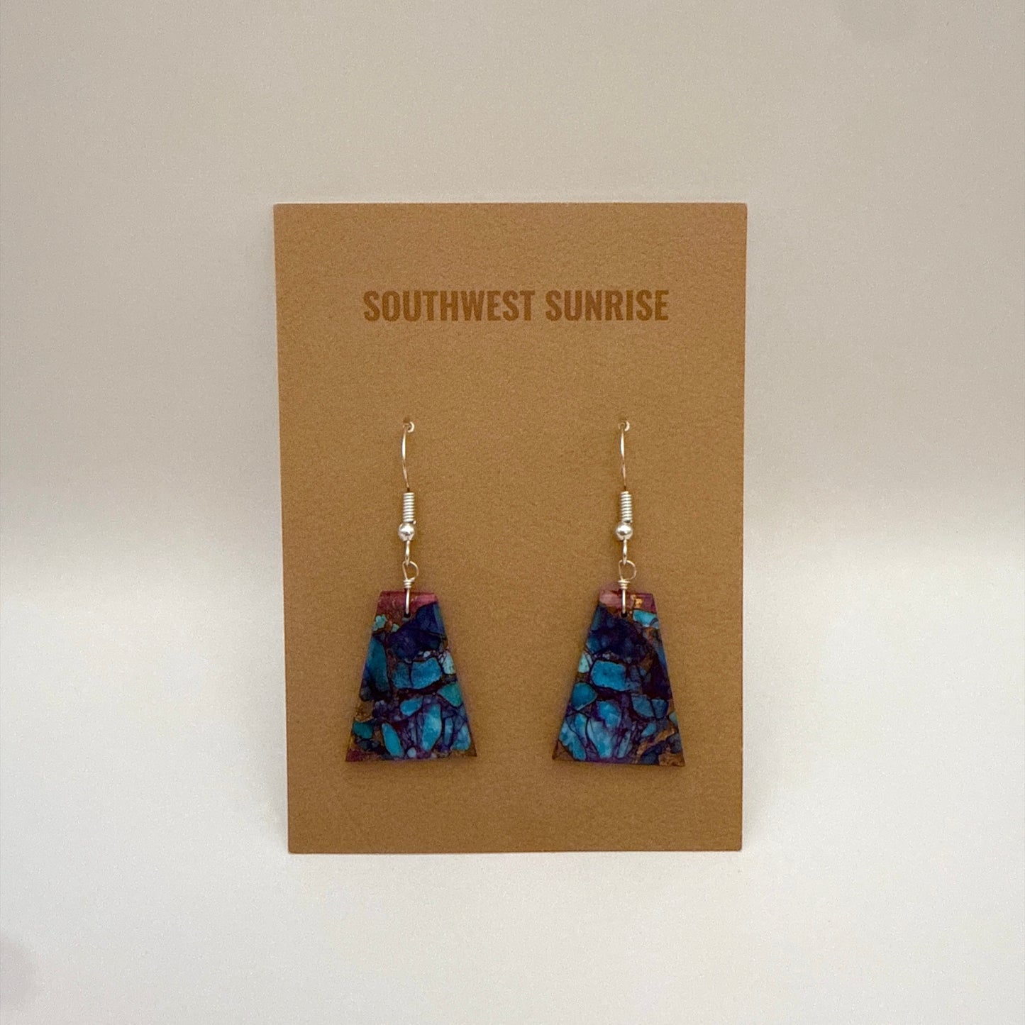 パープルモハべターコイズスラブピアス A