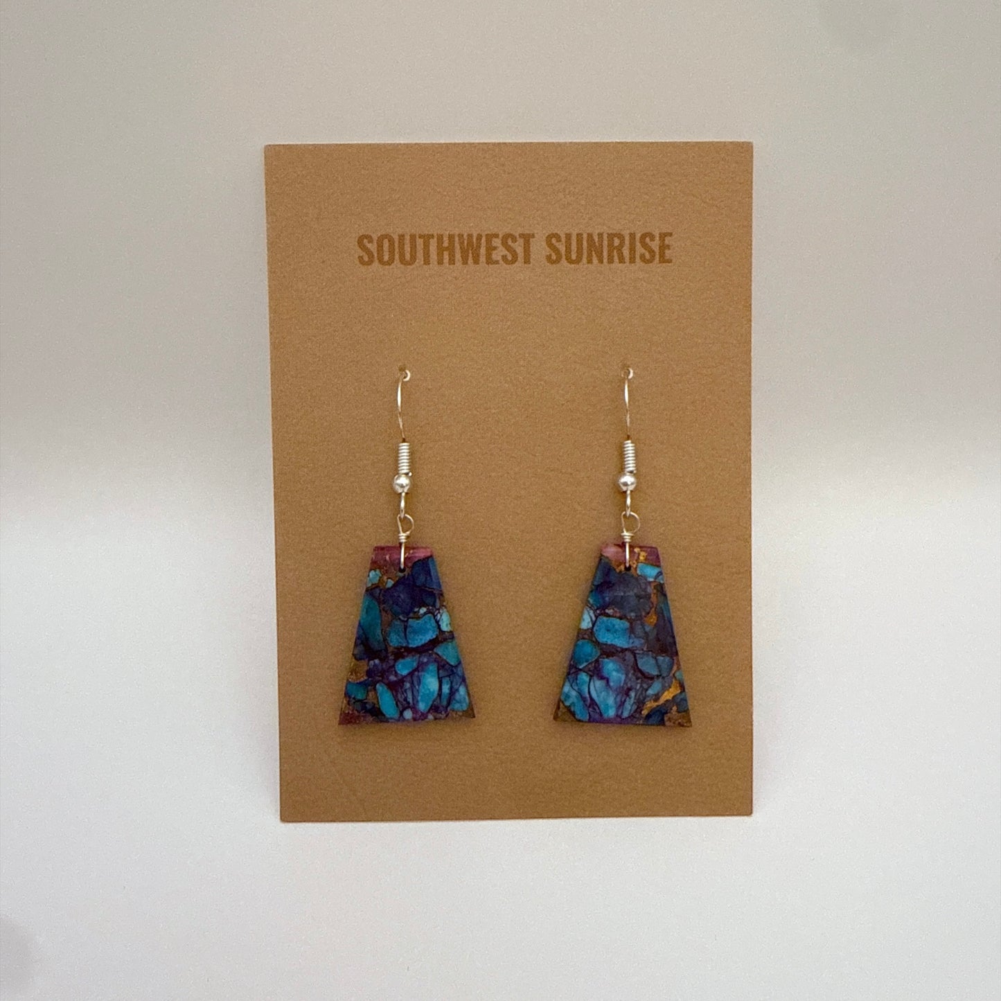 パープルモハべターコイズスラブピアス A