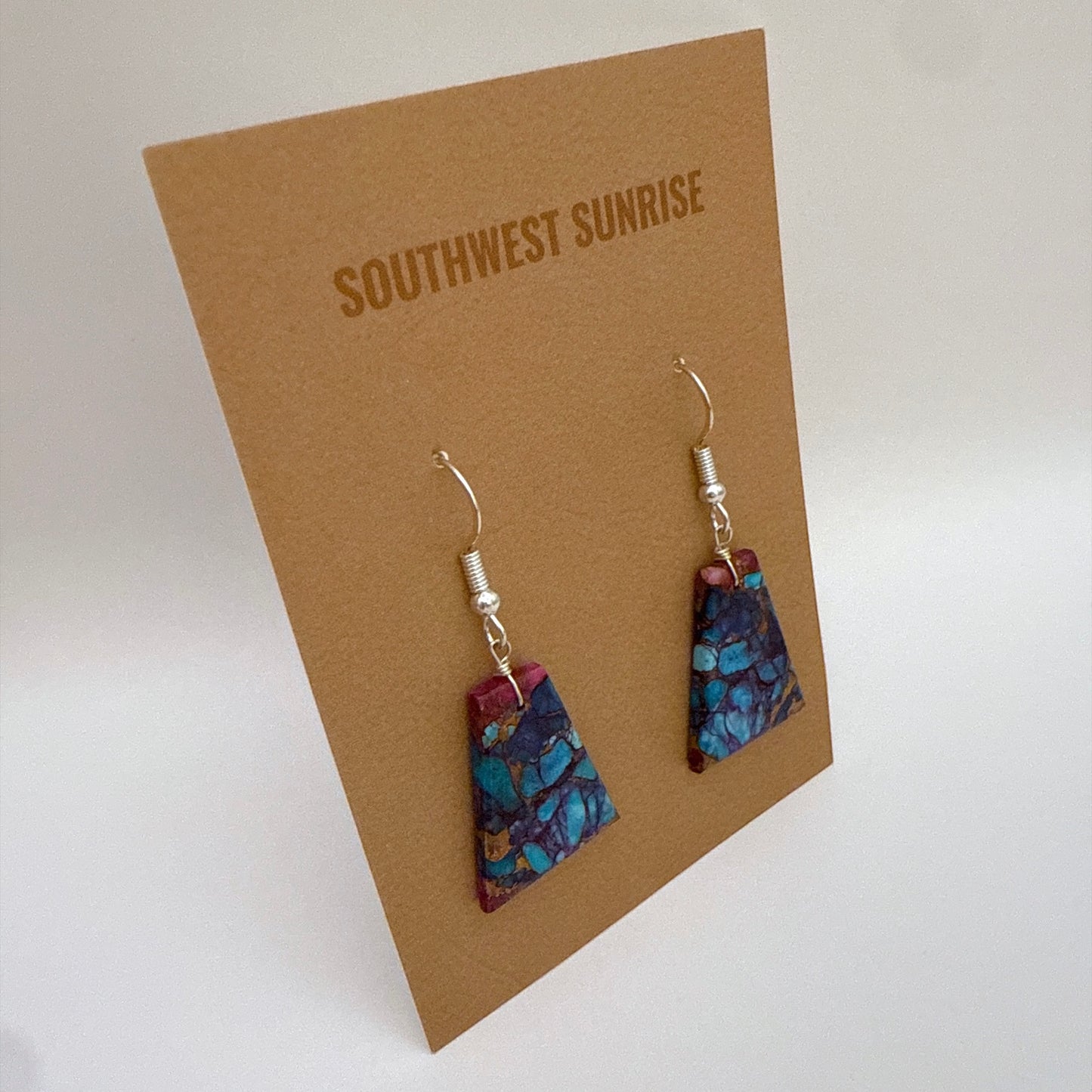 パープルモハべターコイズスラブピアス A