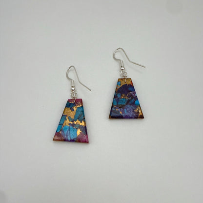 パープルモハべターコイズスラブピアス A