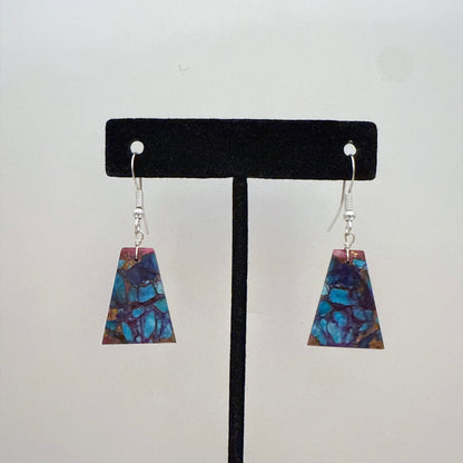 パープルモハべターコイズスラブピアス A