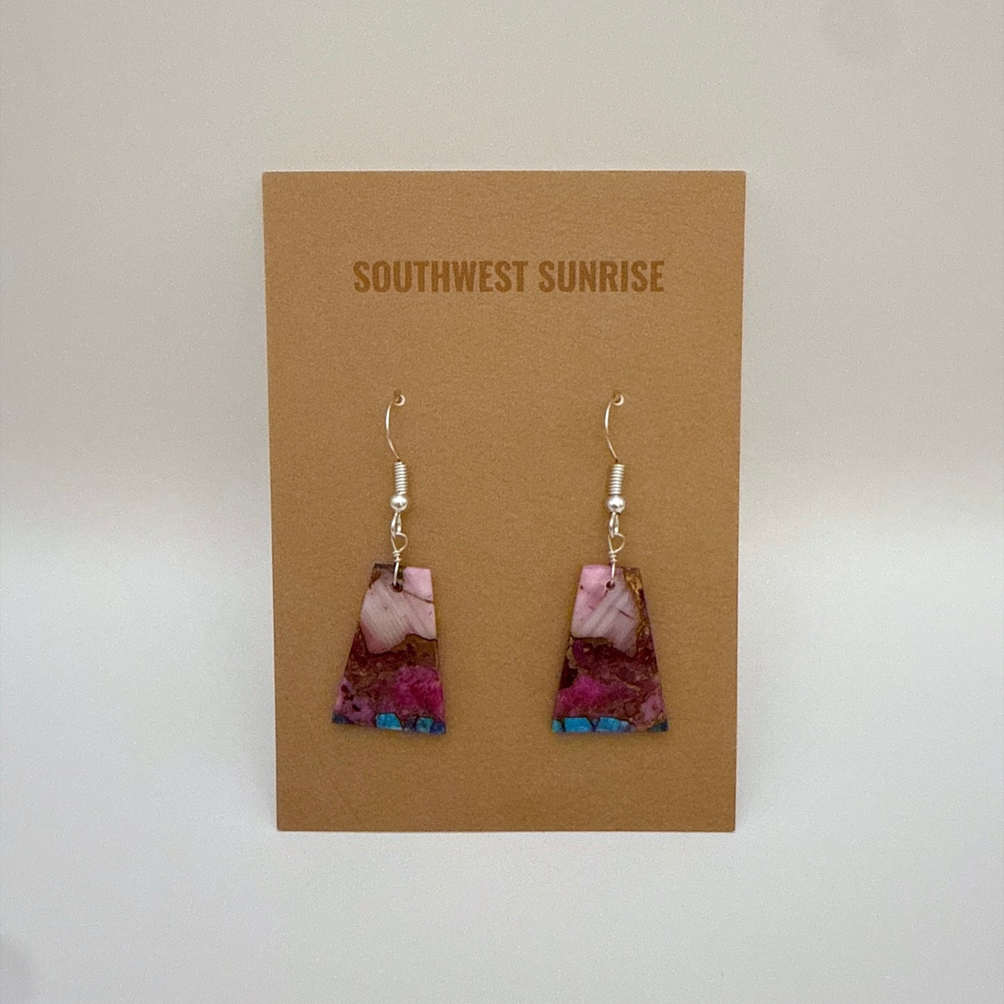 パープルモハべターコイズスラブピアス B