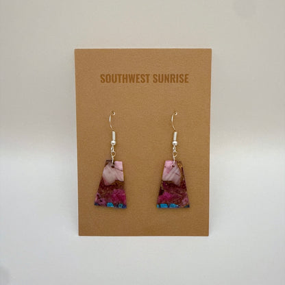 パープルモハべターコイズスラブピアス B