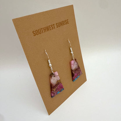 パープルモハべターコイズスラブピアス B