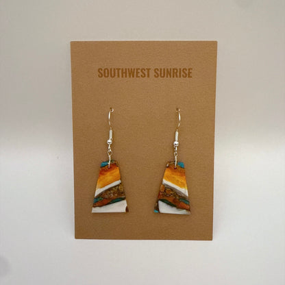 Mojave Turquoise Slab Earrings B