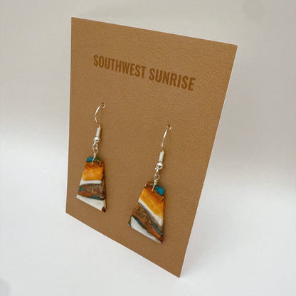Mojave Turquoise Slab Earrings B