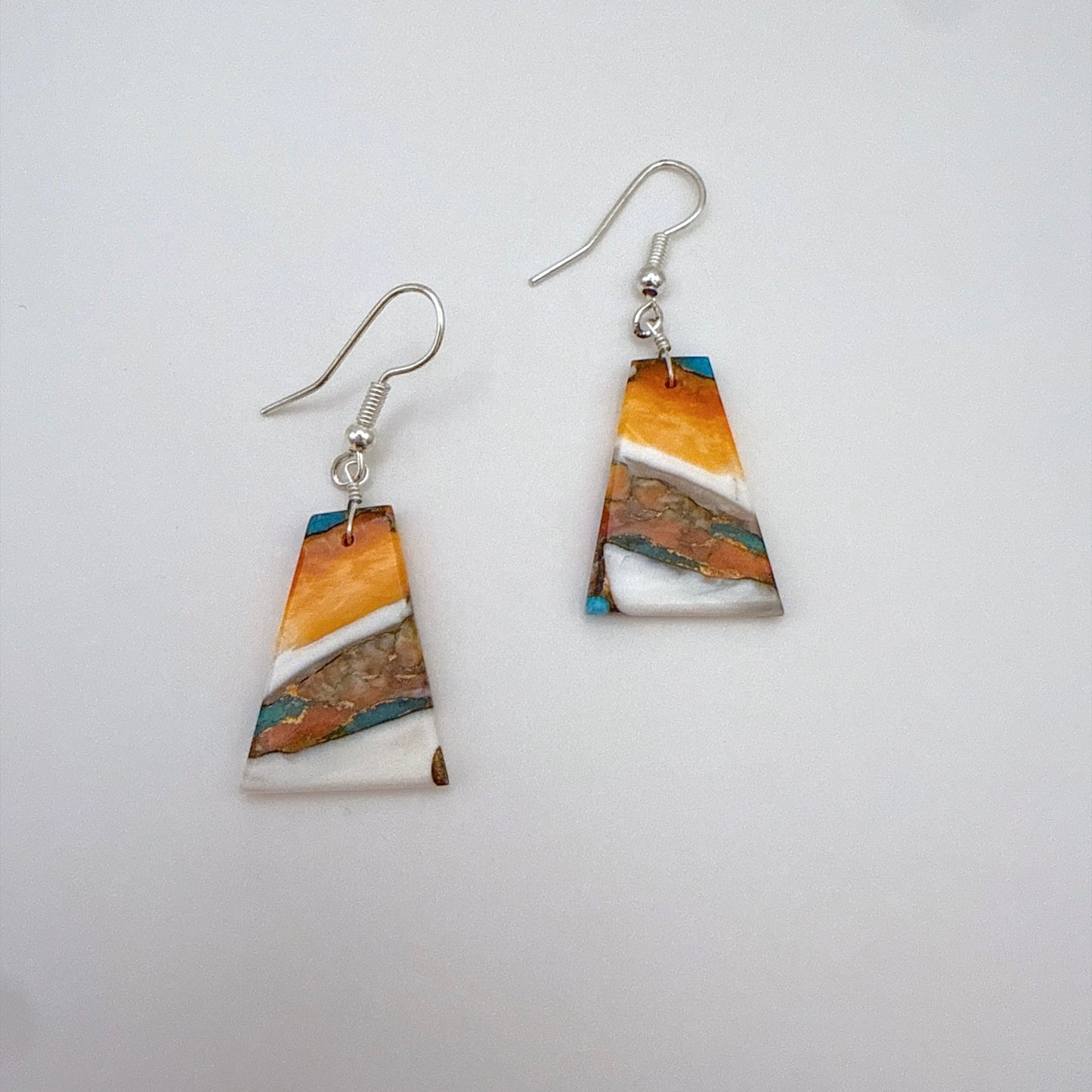 Mojave Turquoise Slab Earrings B