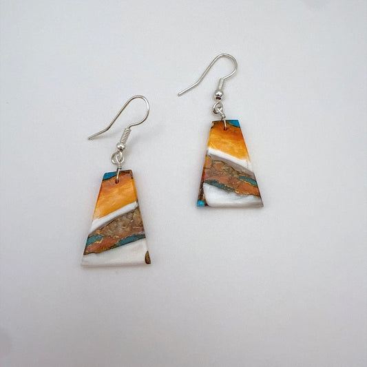 Mojave Turquoise Slab Earrings B