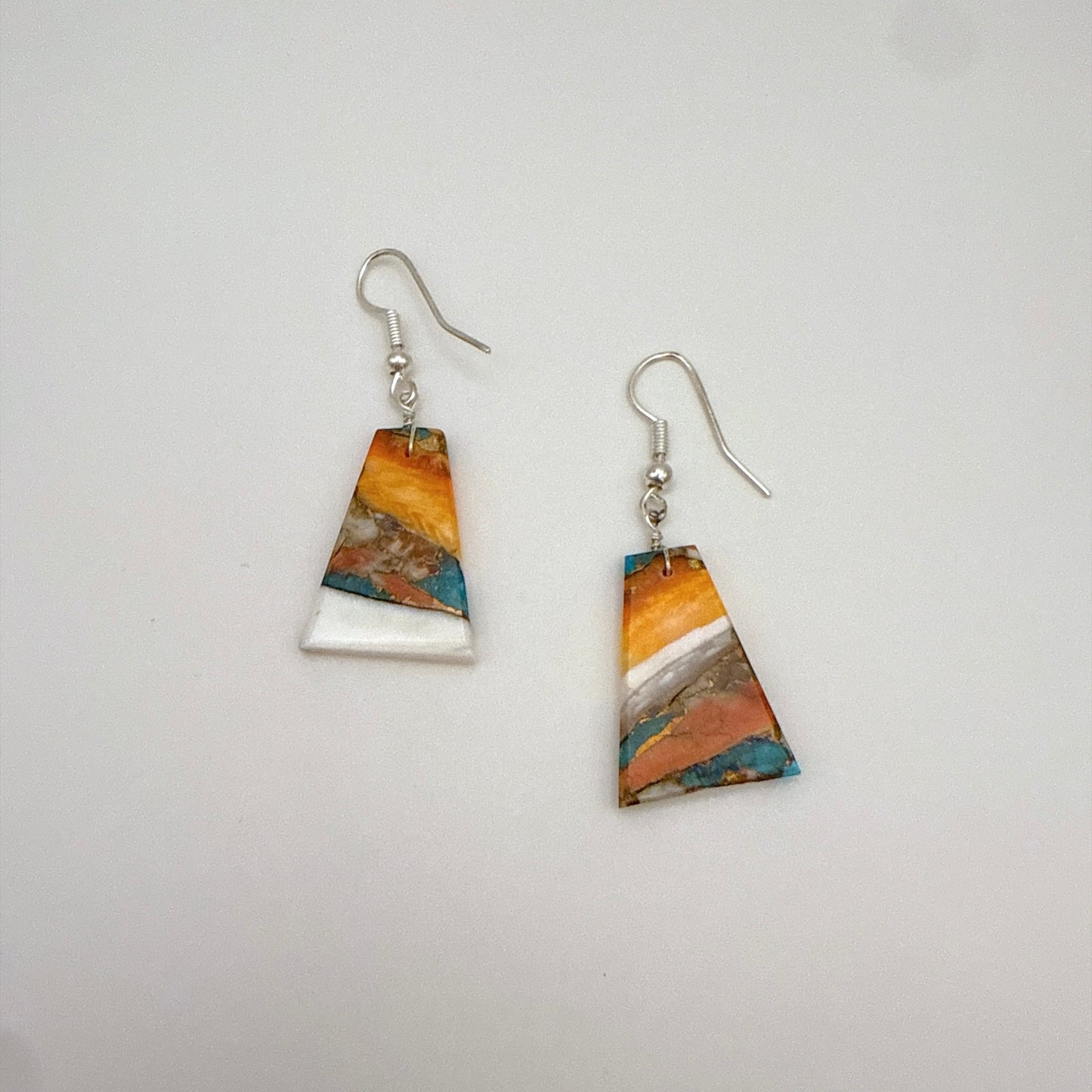 Mojave Turquoise Slab Earrings B