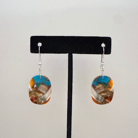 Mojave Turquoise Slab Earrings C
