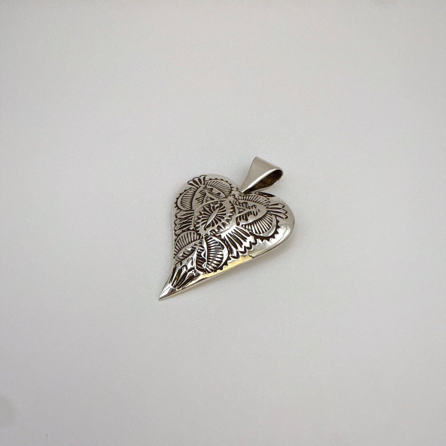 スタンプワークハートペンダントトップ　