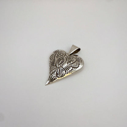 スタンプワークハートペンダントトップ　