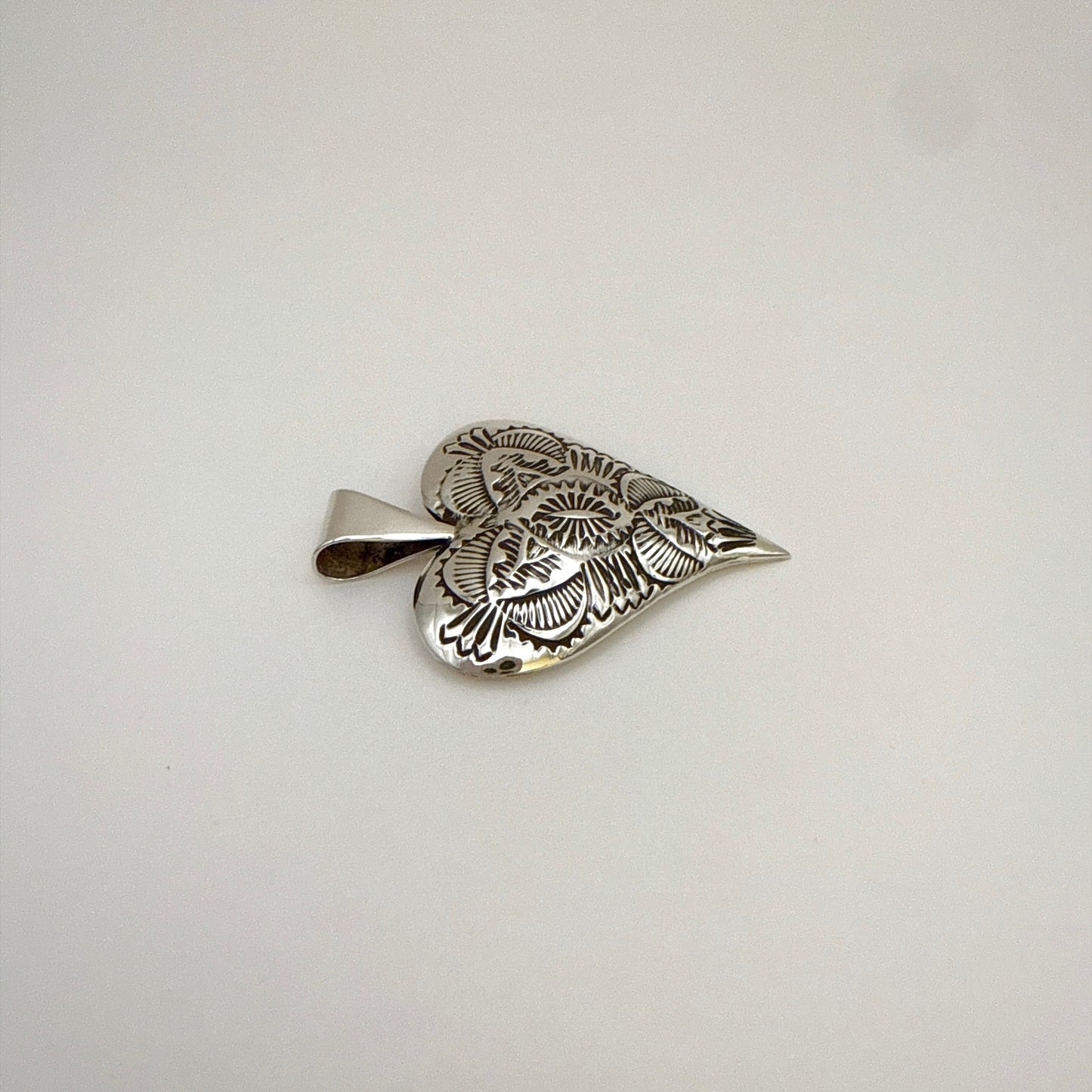 スタンプワークハートペンダントトップ　