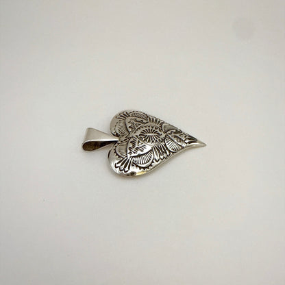 スタンプワークハートペンダントトップ　