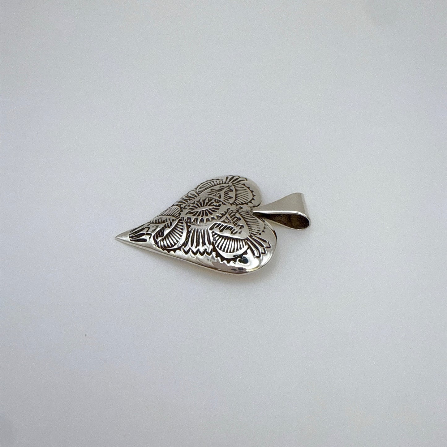 スタンプワークハートペンダントトップ　