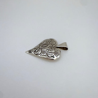 スタンプワークハートペンダントトップ　