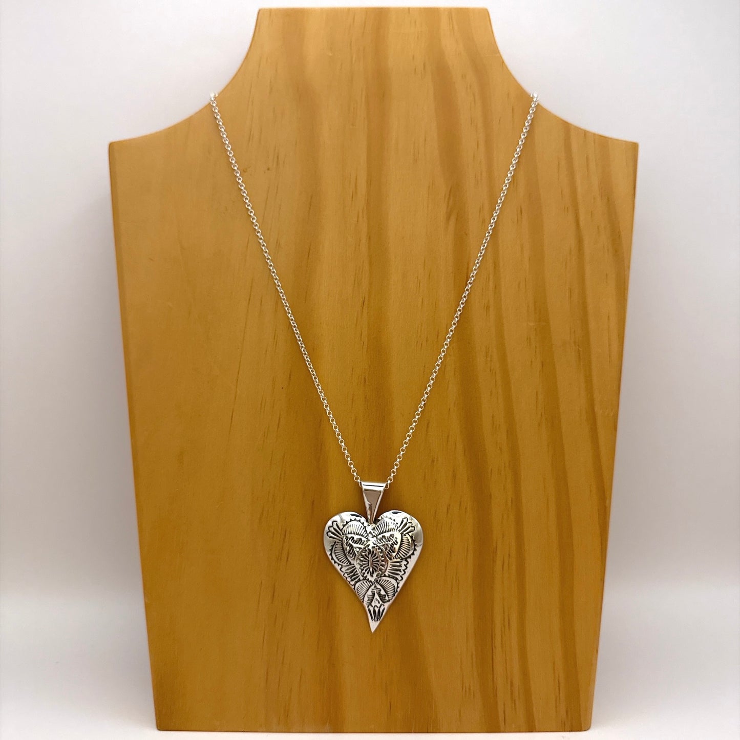 スタンプワークハートペンダントトップ　