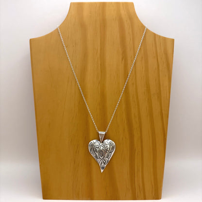 スタンプワークハートペンダントトップ　