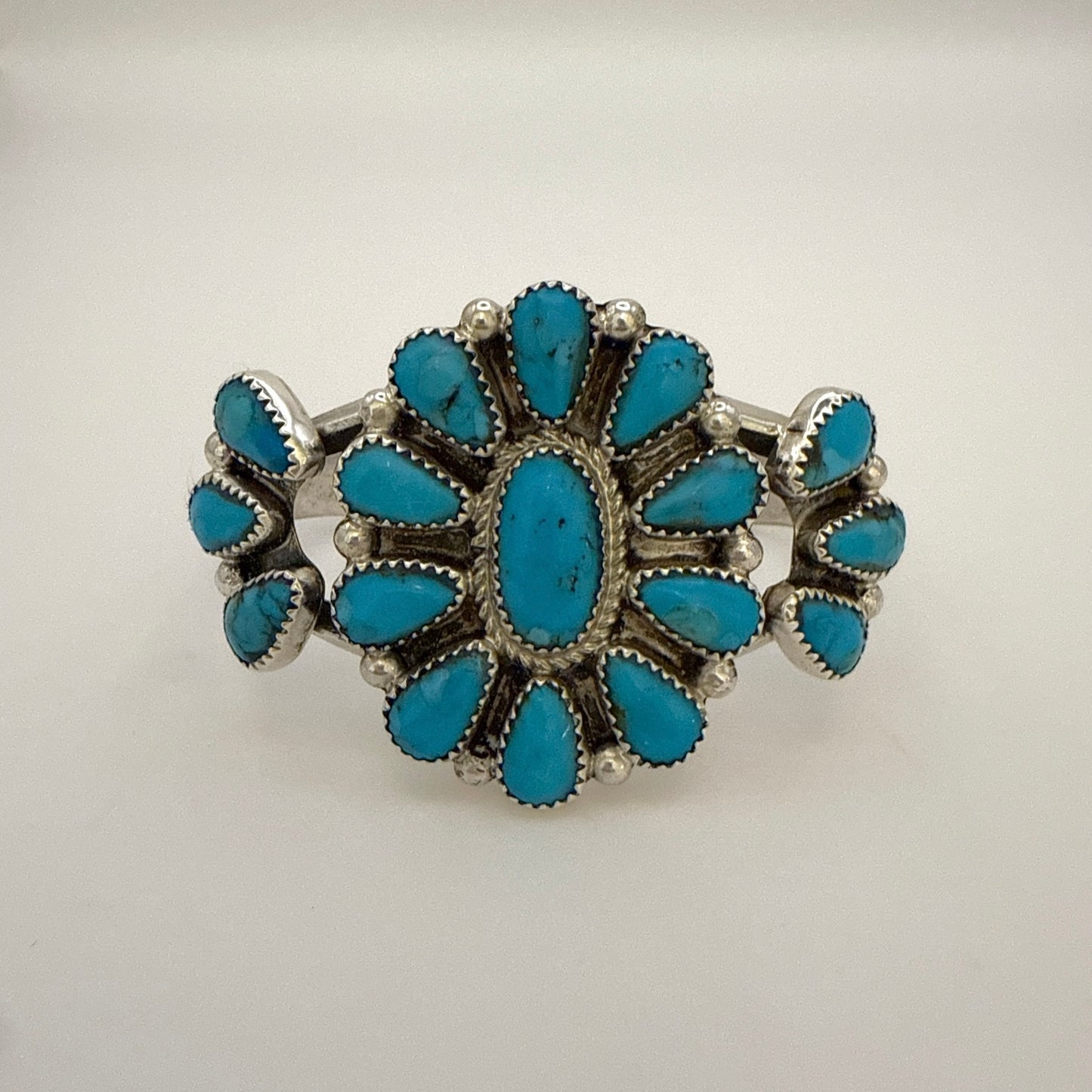 キングマンターコイズクラスターバングル By Mike & Evelyn Platero 内周133mm