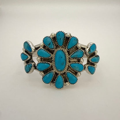 キングマンターコイズクラスターバングル By Mike & Evelyn Platero 内周133mm