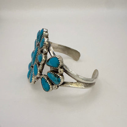 キングマンターコイズクラスターバングル By Mike & Evelyn Platero 内周133mm