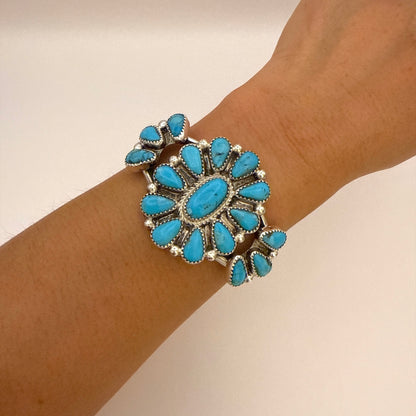 キングマンターコイズクラスターバングル By Mike & Evelyn Platero 内周133mm