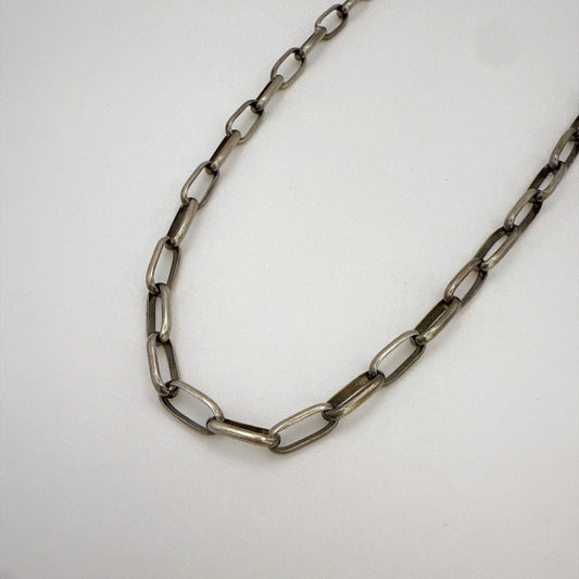 Navajo Handmade Sterling Silver Chain 24" - Link 1/2"