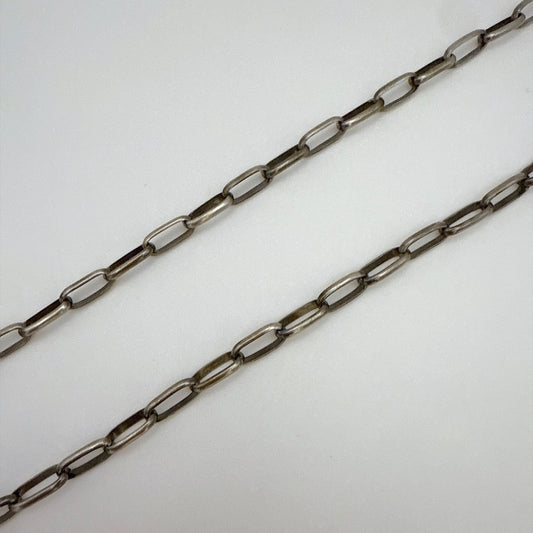 Navajo Handmade Sterling Silver Chain 24" - Link 1/2"
