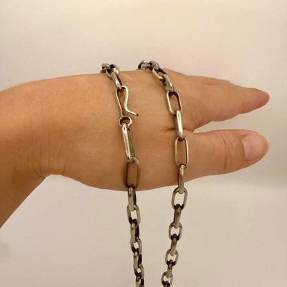 ハンドメイドスターリングシルバーチェーン 60cm 