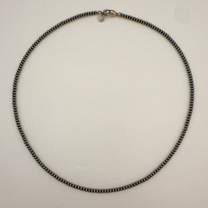 ナバホパールネックレス（そろばん型）3mm - 45cm