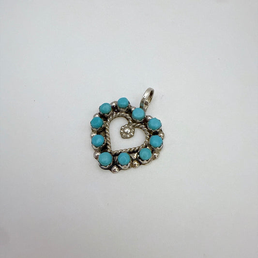 Turquoise Heart Pendant A