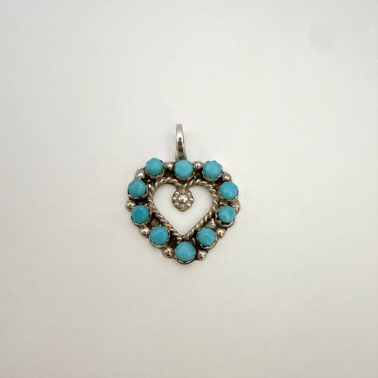 Turquoise Heart Pendant A