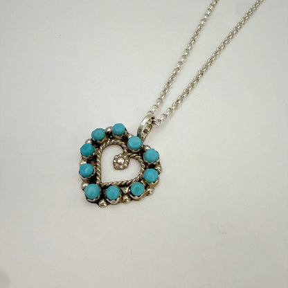 Turquoise Heart Pendant A