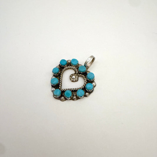 Turquoise Heart Pendant B