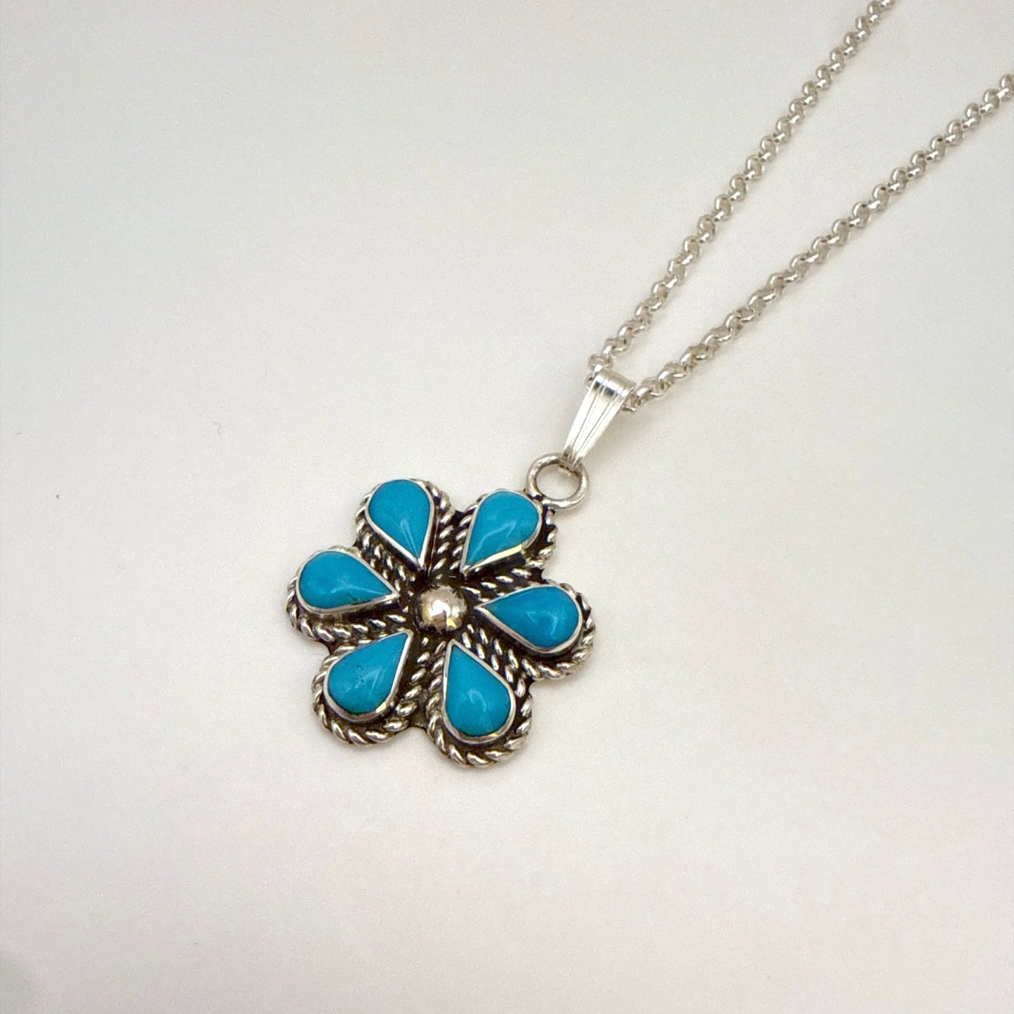 Turquoise Cluster Pendant A