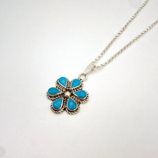 Turquoise Cluster Pendant B