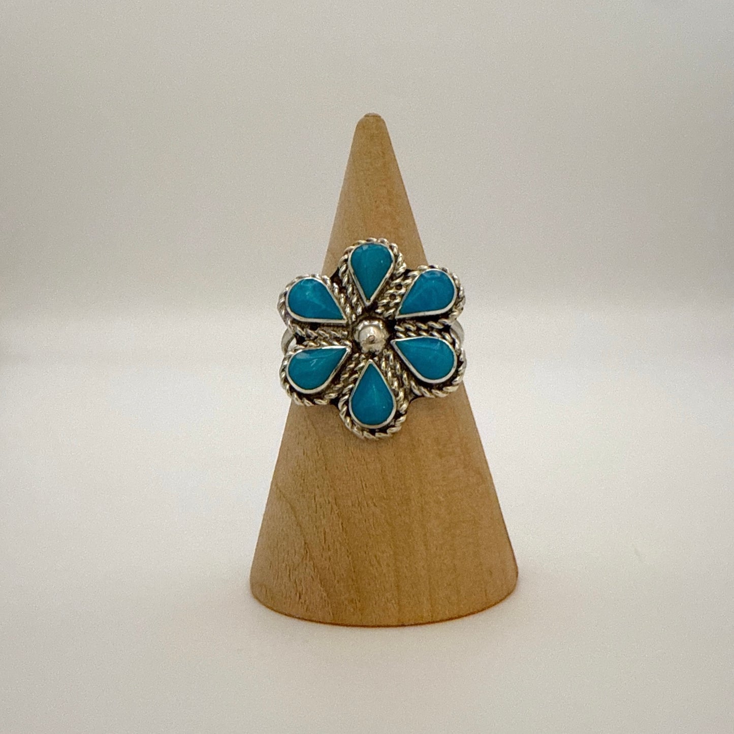 Turquoise Cluster Ring Size 8