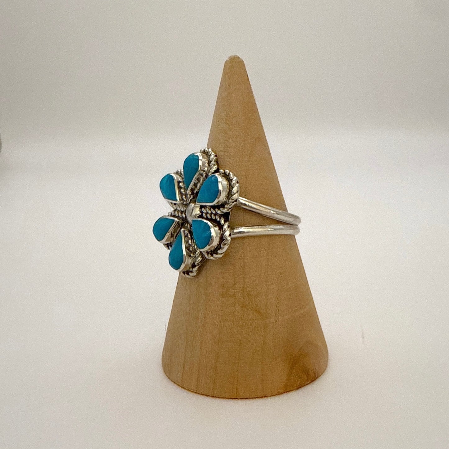 Turquoise Cluster Ring Size 8