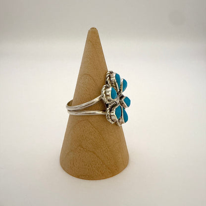 Turquoise Cluster Ring Size 8