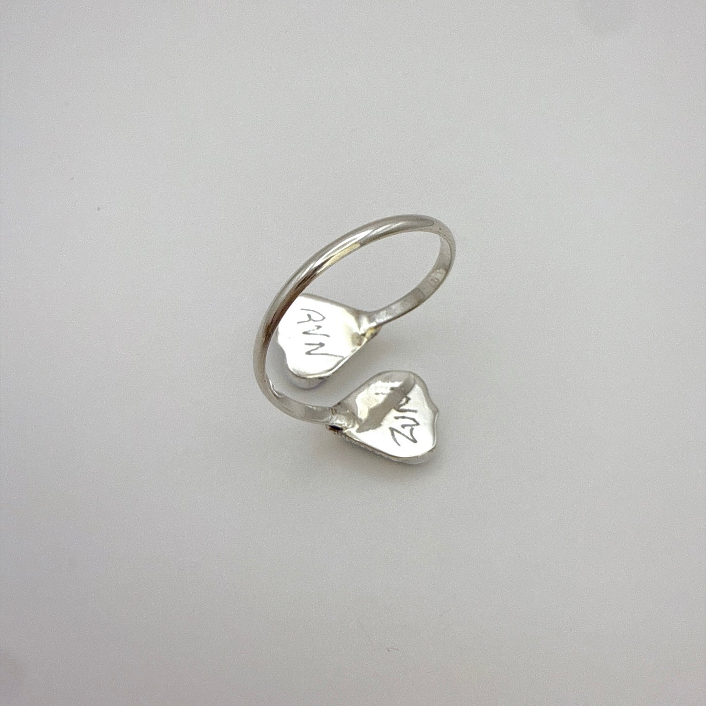 Turquoise Inlay Heart Adjustable Ring Size 11.5