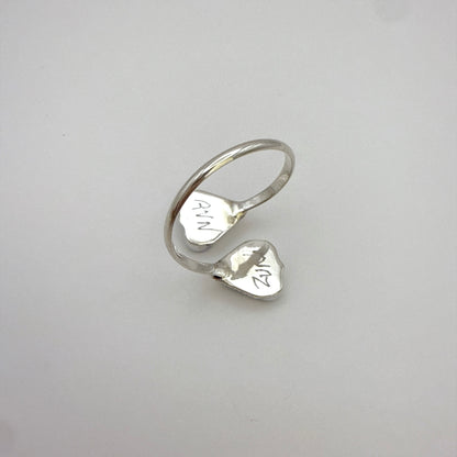 Turquoise Inlay Heart Adjustable Ring Size 11.5