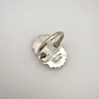 Needlepoint Turquoise Cluster Ring Size 9