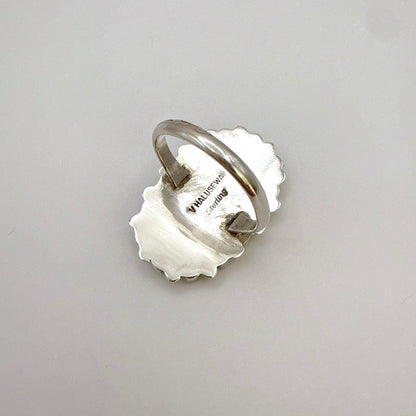 Needlepoint Turquoise Cluster Ring Size 8.5