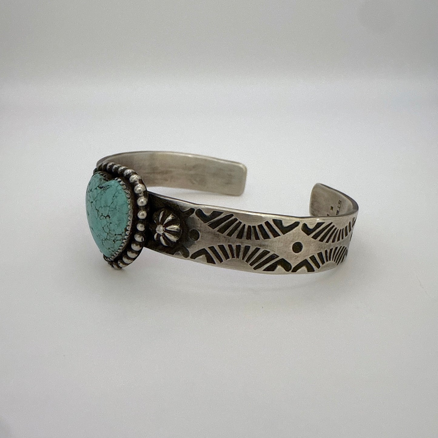 Turquoise Heart Cuff Bracelet By Kinsley Natoni Size 5.75"