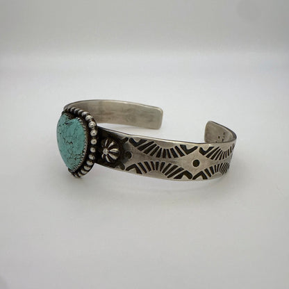 Turquoise Heart Cuff Bracelet By Kinsley Natoni Size 5.75"