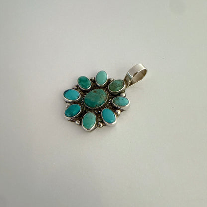 Kingman Turquoise Cluster Pendant By Geraldine James A