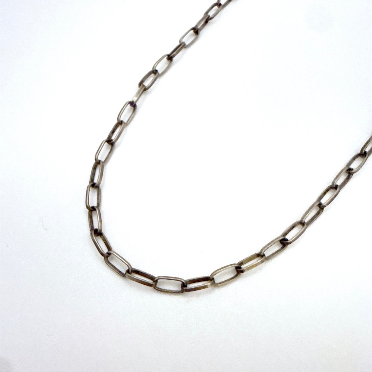 ハンドメイドスターリングシルバーチェーン 60cm - 8mm リンク