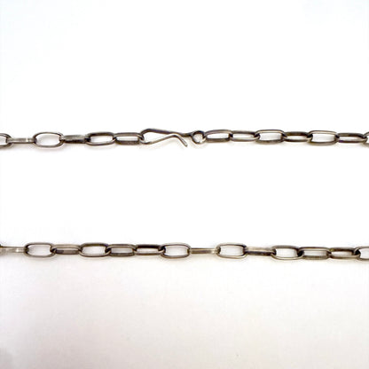 ハンドメイドスターリングシルバーチェーン 60cm - 8mm リンク