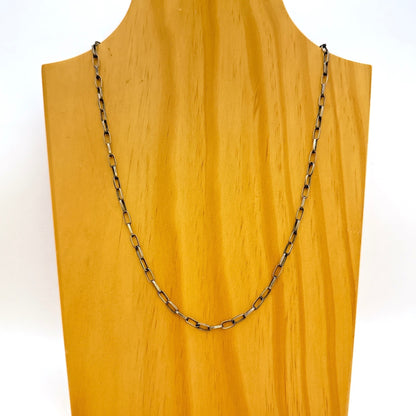 ハンドメイドスターリングシルバーチェーン 60cm - 8mm リンク